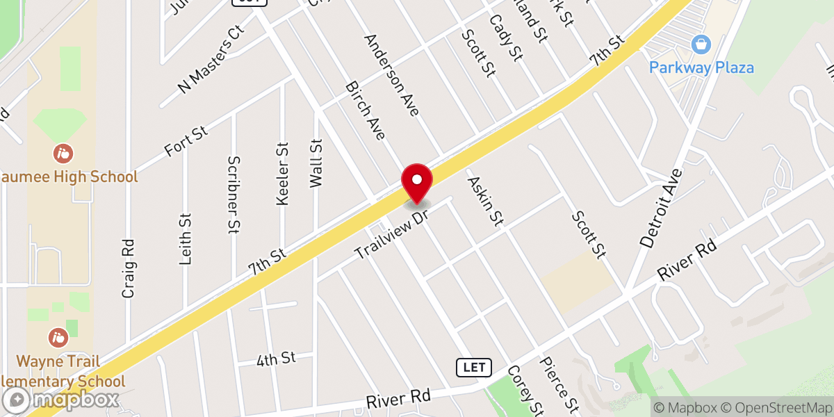 Map showing location of Temple of Praise Church