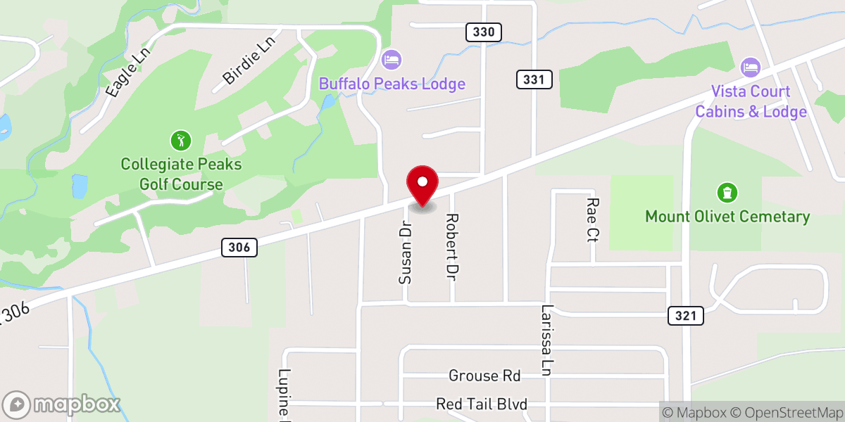 Map showing location of Faith Lutheran Church