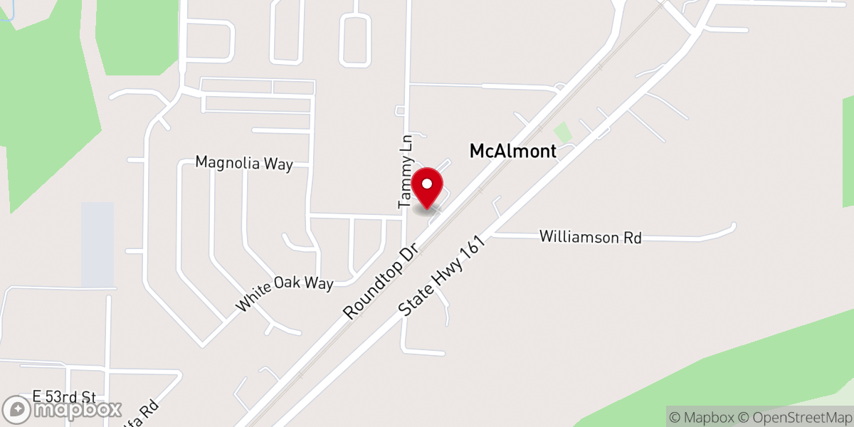 Map showing location of Highway Baptist Church
