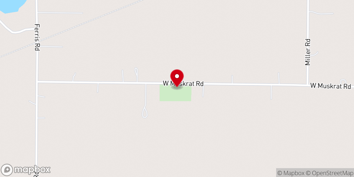 Map showing location of dannebrog Lutheran Church/Amble Memorial Sanctuary