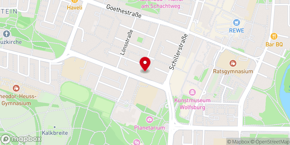 Map showing location of Ev.-meth. Kirche