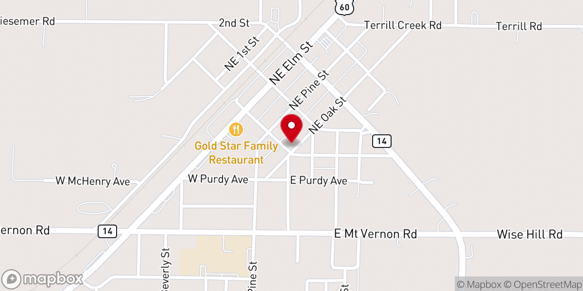 Map showing location of Billings United Methodist Church