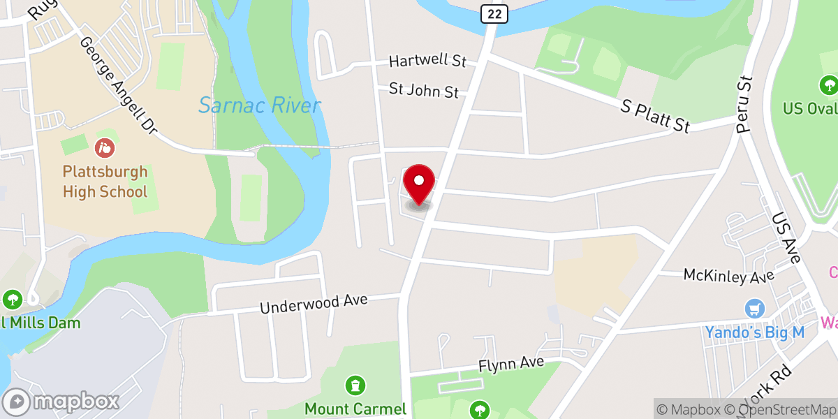 Map showing location of Our Lady of Victory Roman Catholic Church