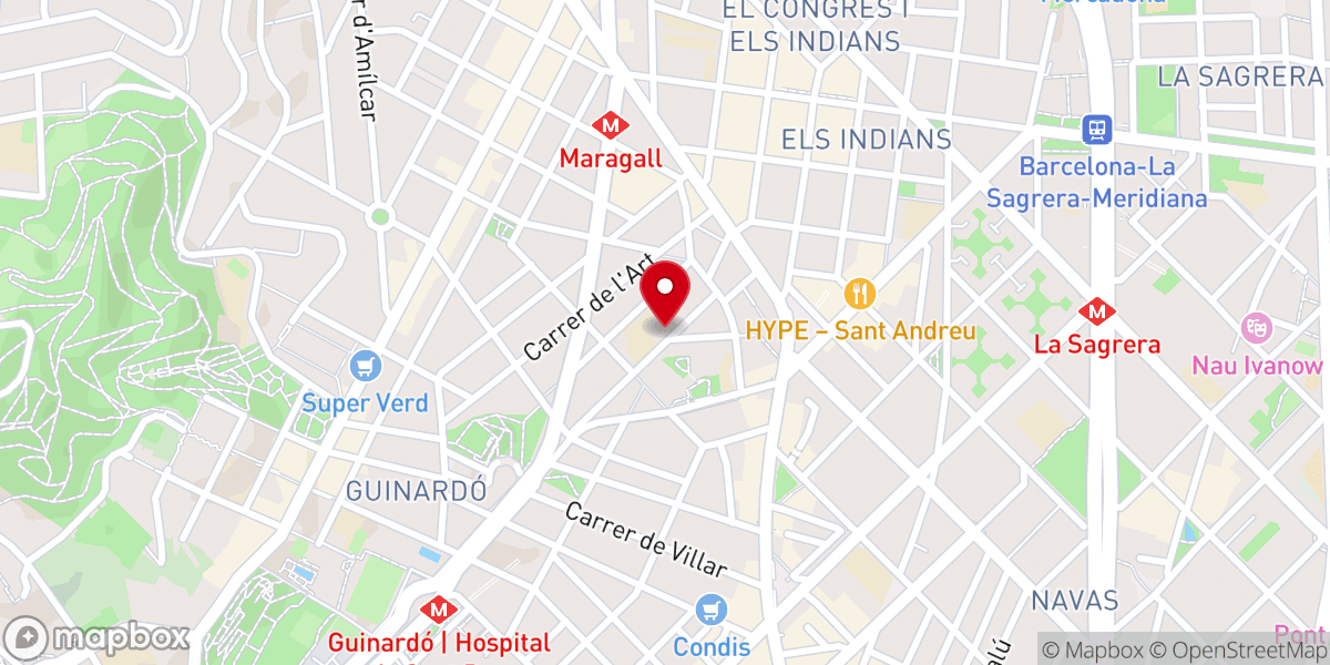 Map showing location of Iglesia de Santa Isabel de Aragón