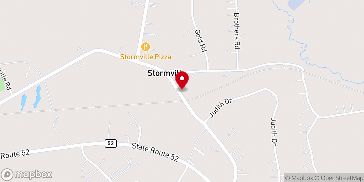 Map showing location of Stormville Union Free Gospel Church