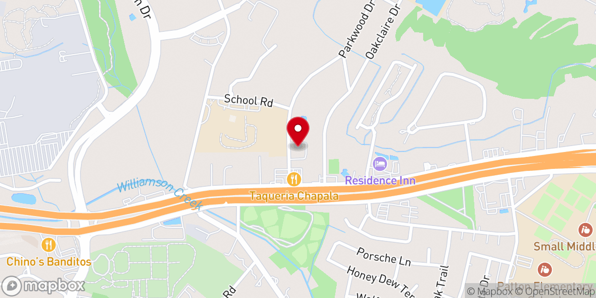 Map showing location of Western Hills Church of Christ