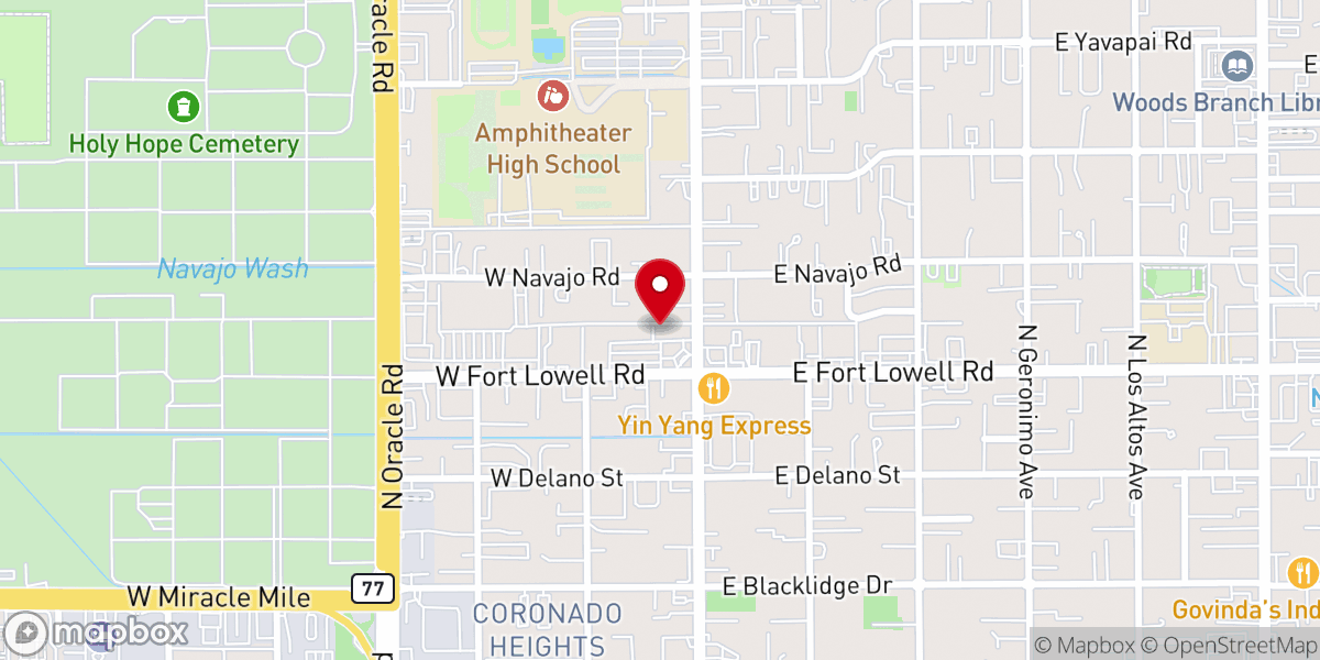 Map showing location of Ministerios Unidos De Arizona