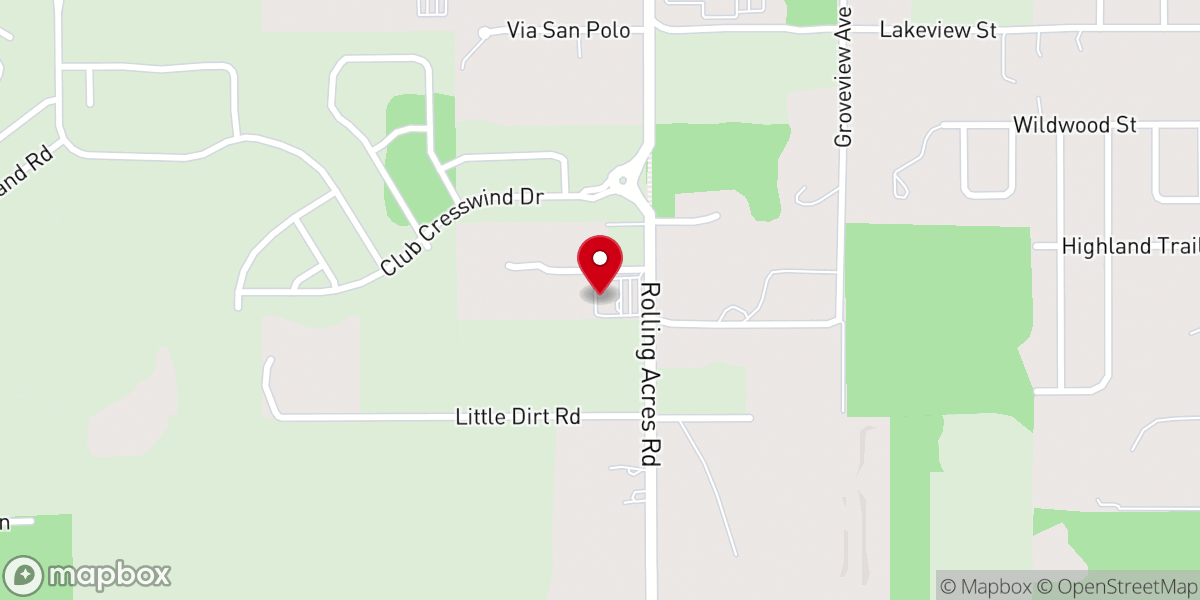 Map showing location of Tri County Baptist Church