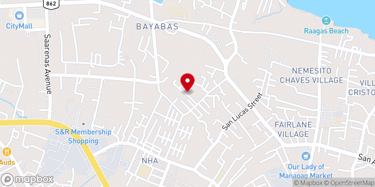 Map showing location of Victory Assembly of God Church