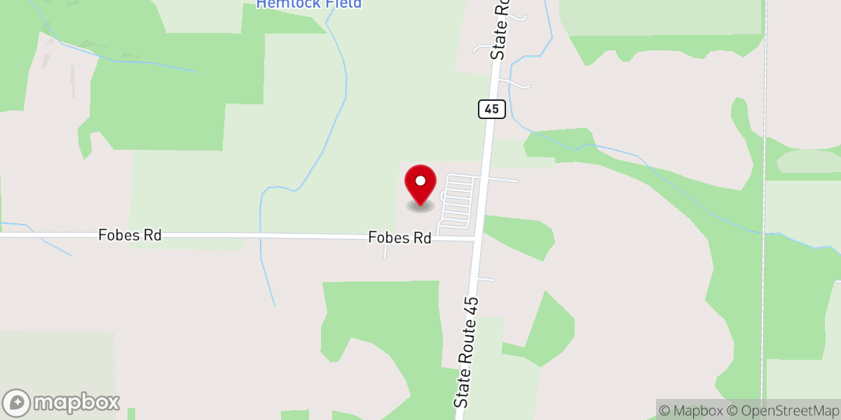 Map showing location of Eagleville Bible Church