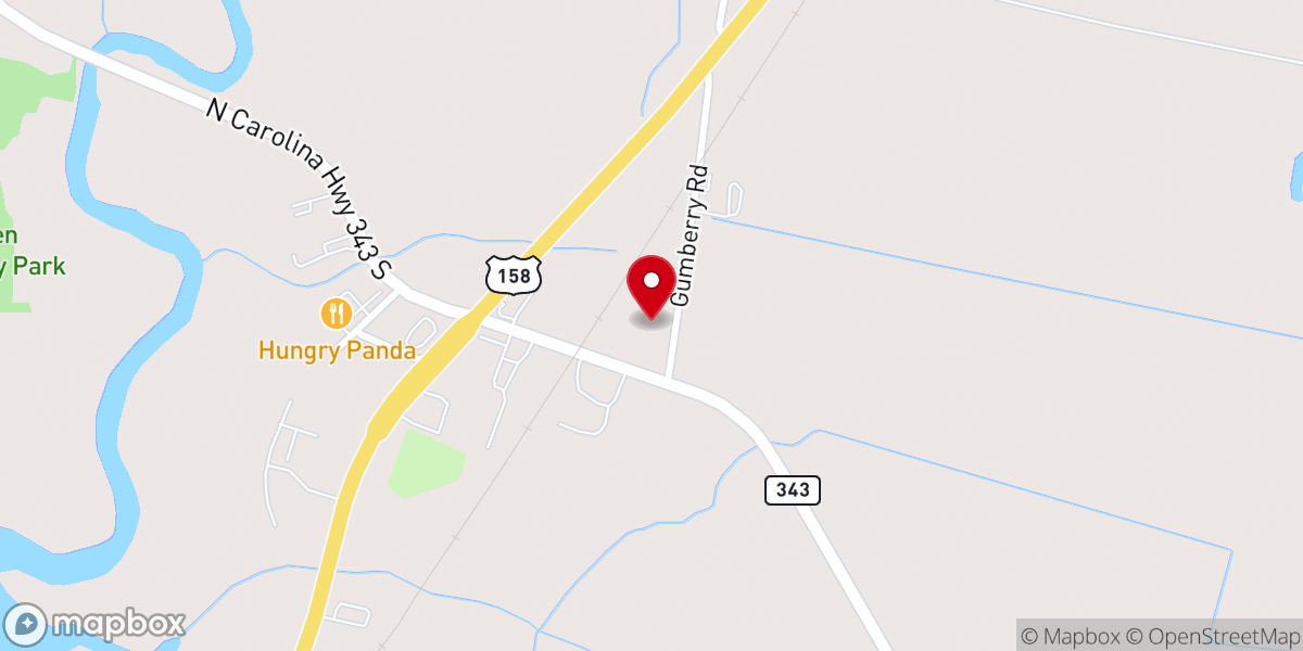 Map showing location of New Mount Zion Deliverance Center