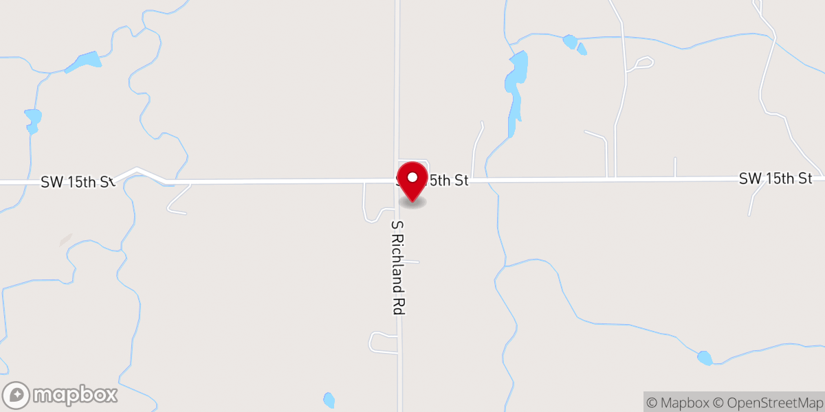Map showing location of West Point Christian Church