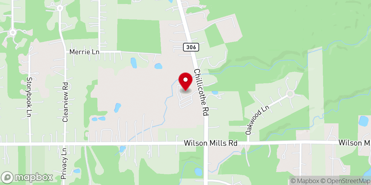 Map showing location of St. Mark Lutheran Church