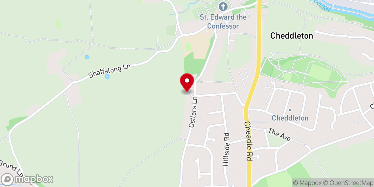 Map showing location of The Gathering at St. Andrews Cheddleton