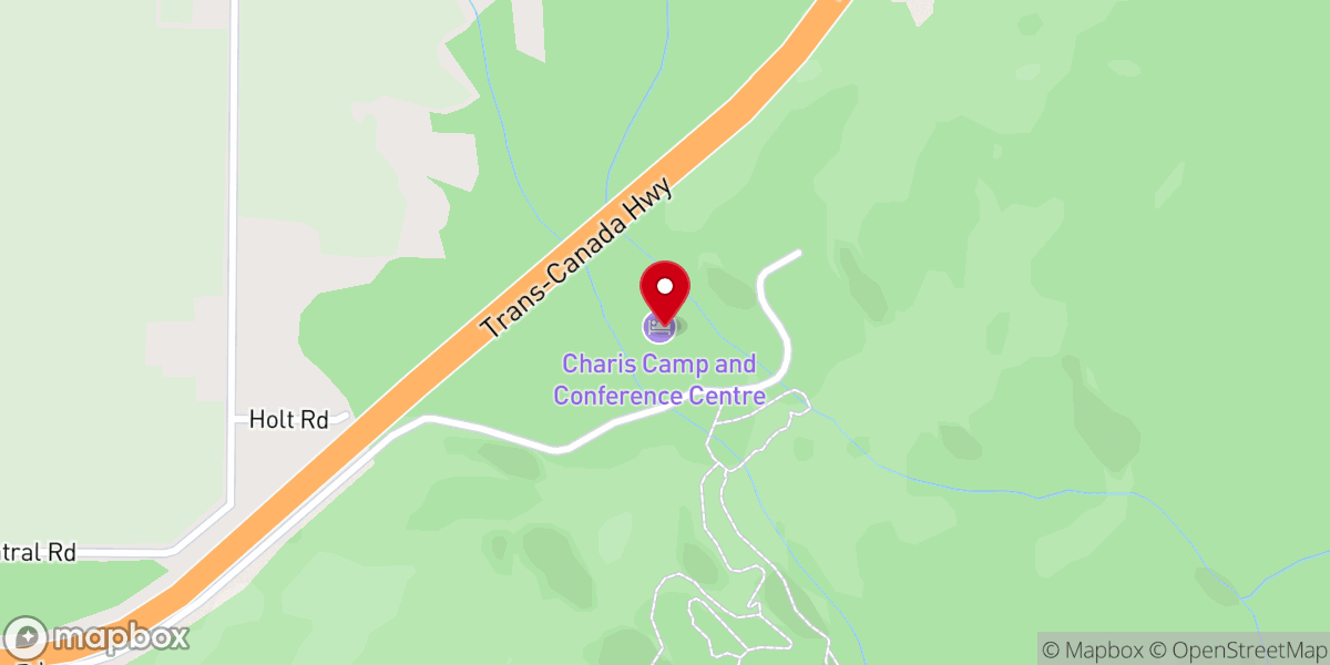 Map showing location of Camp Charis Inc