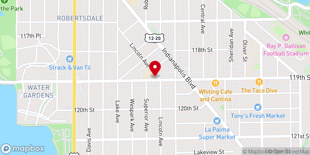 Map showing location of St John the Baptist Catholic