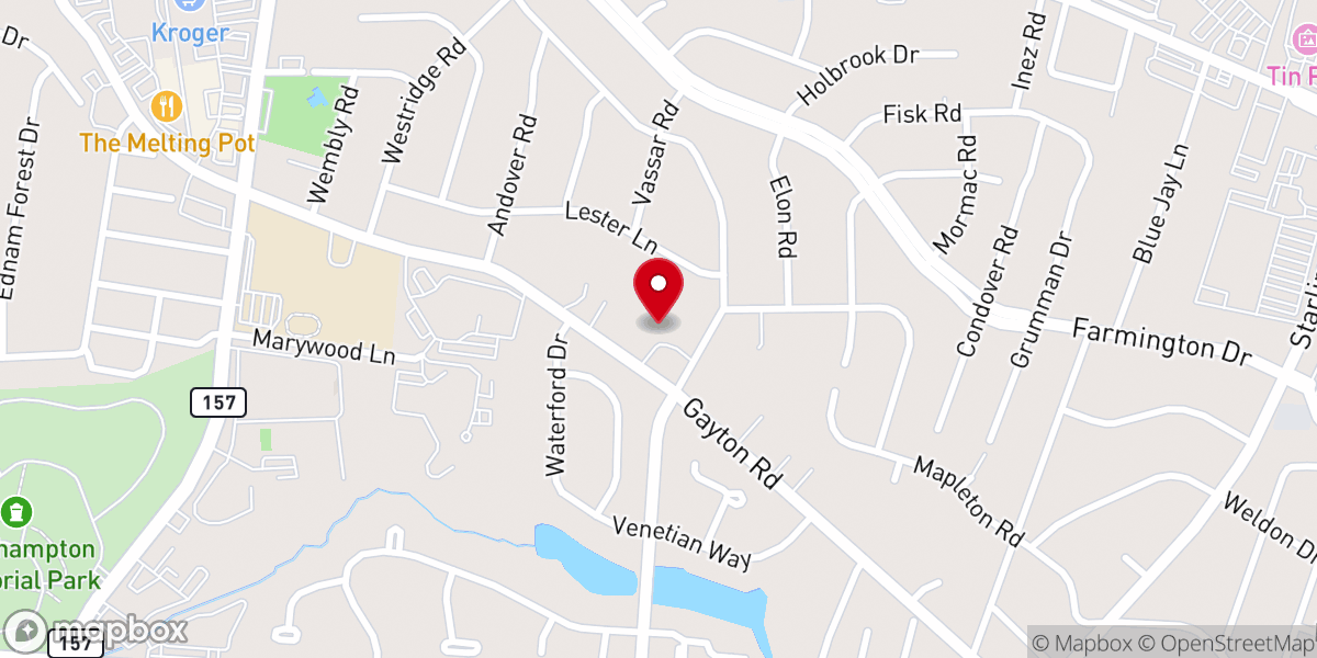 Map showing location of Cornerstone Christian Church