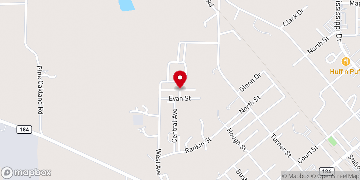 Map showing location of C & J Holiness Church of God