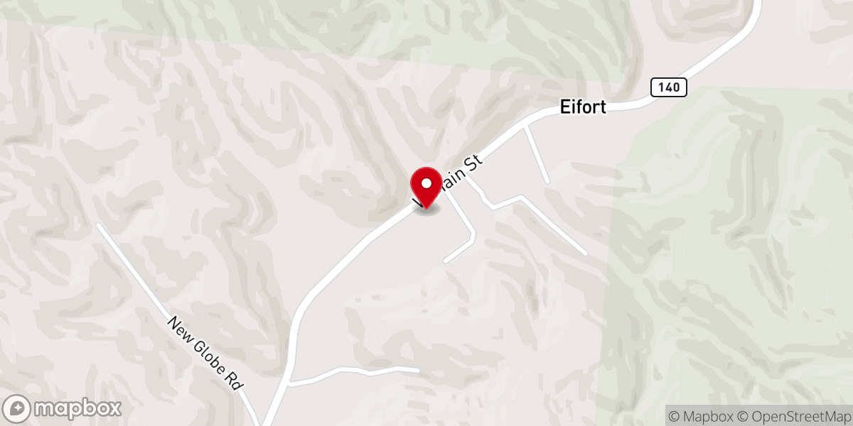 Map showing location of Eifort Church