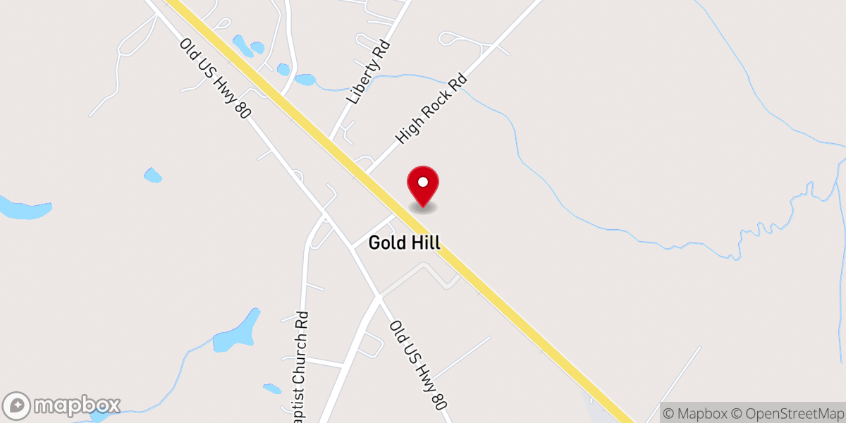 Map showing location of Historic Gold Hill