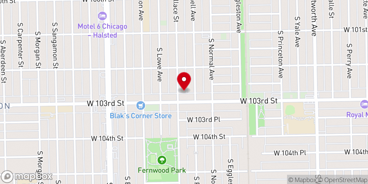 Map showing location of Prayers Warriors Missionary Baptist Church