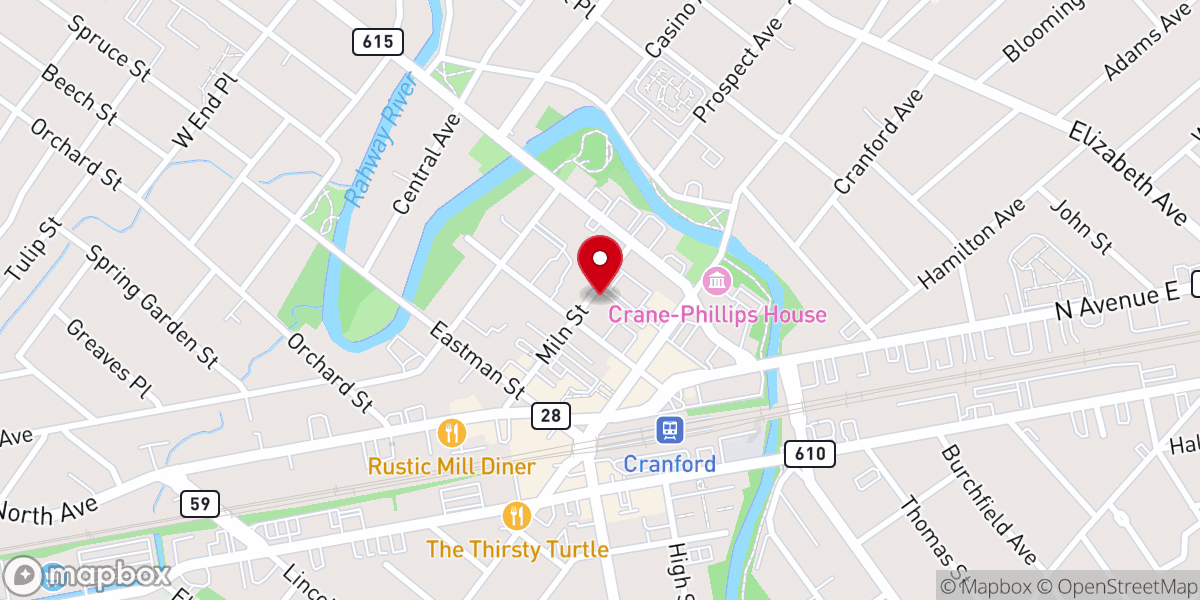 Map showing location of St. Michael's Parish Center