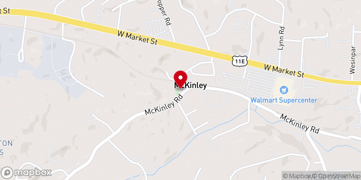Map showing location of McKinley Bible Memorial Church