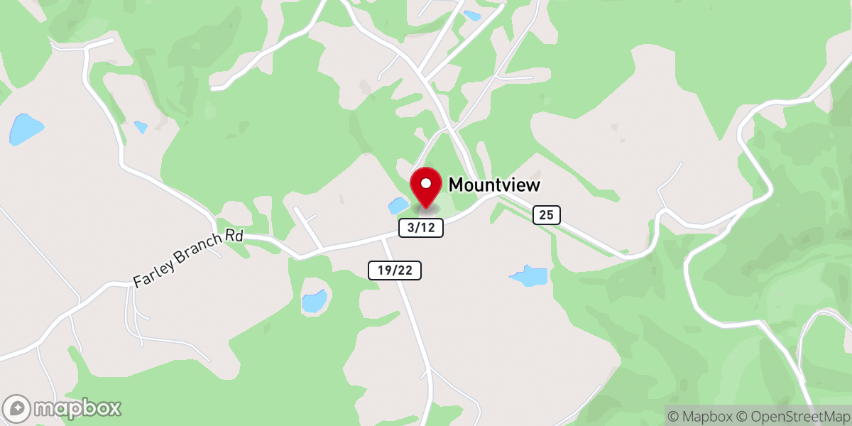 Map showing location of Salem Church