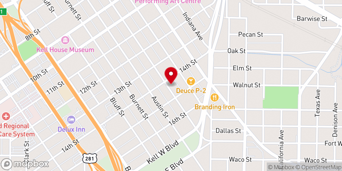 Map showing location of Wichita Falls MCC