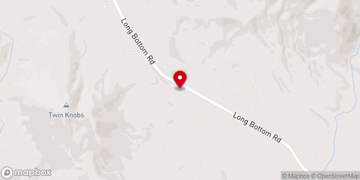 Map showing location of Old Roaring River Baptist Church