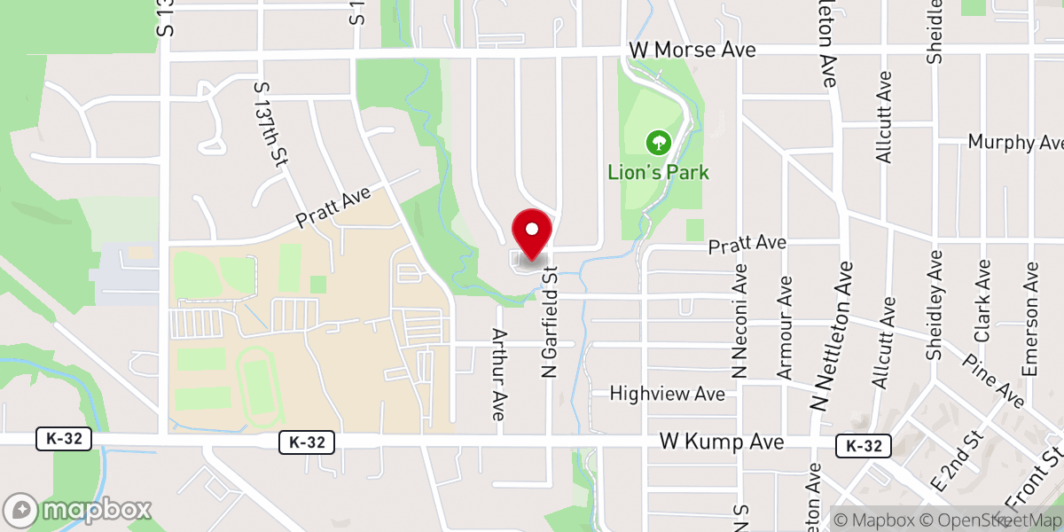 Map showing location of Rehms Park Southern Baptist Church