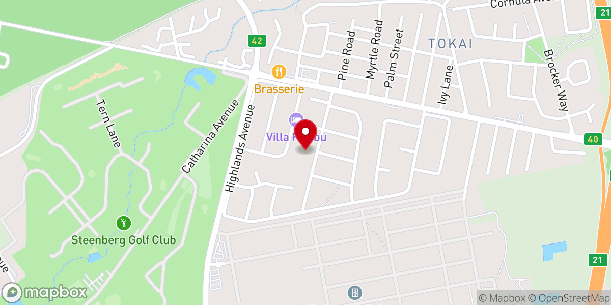 Map showing location of Tokai Methodist Church