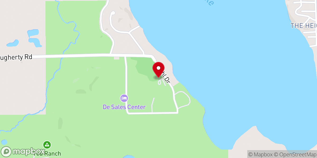 Map showing location of Sacred Heart of Jesus Catholic Chapel
