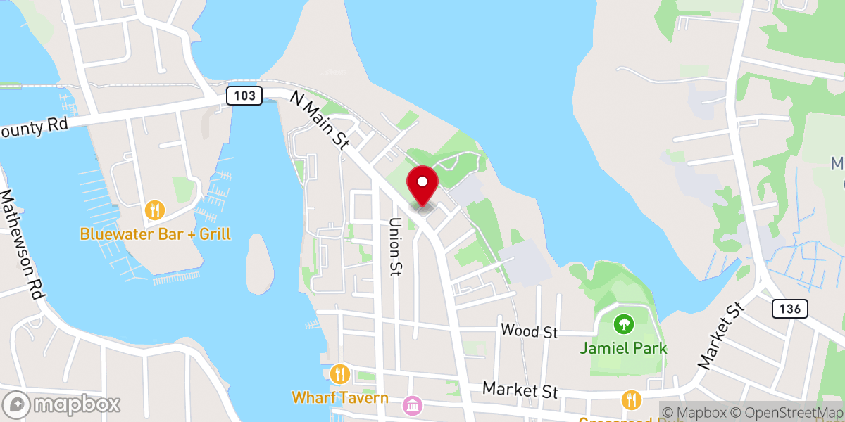Map showing location of St Alexander Catholic Church