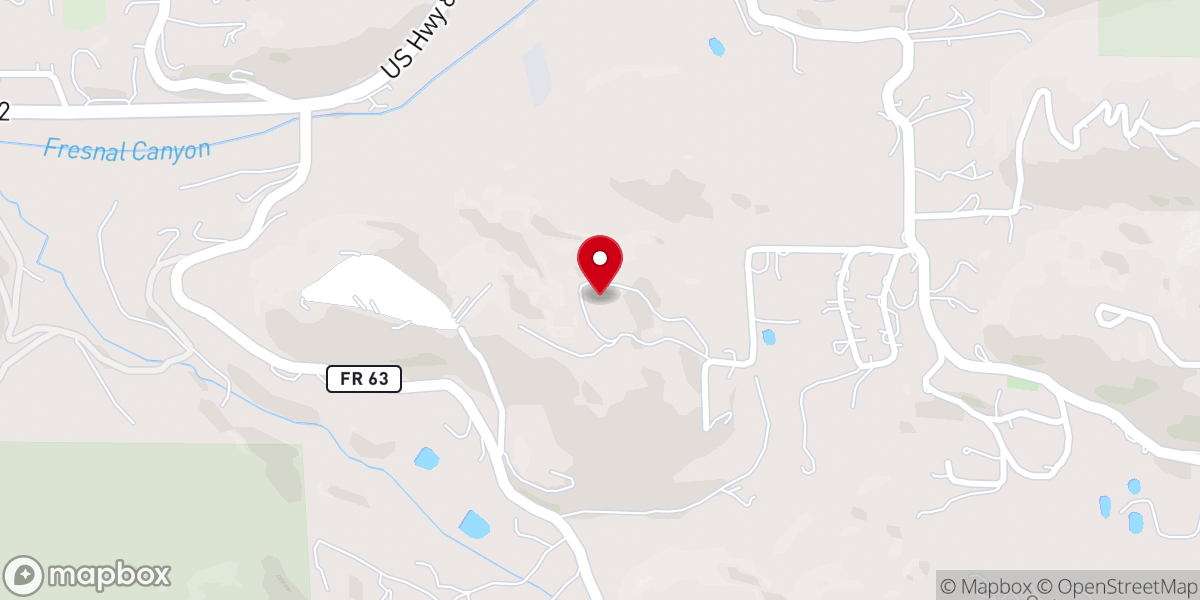Map showing location of EL Campo Glamping