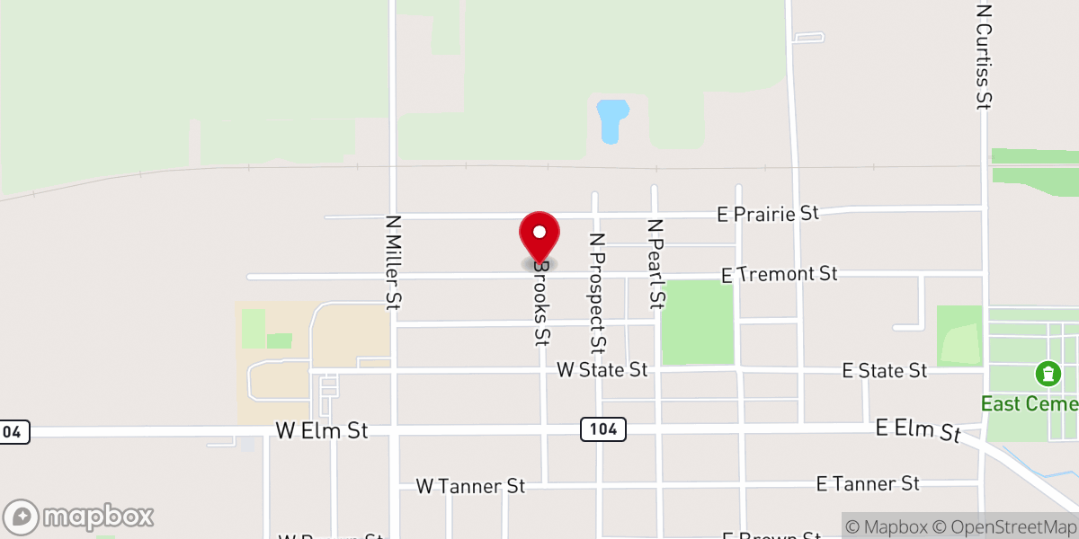 Map showing location of Waverly Christian Church