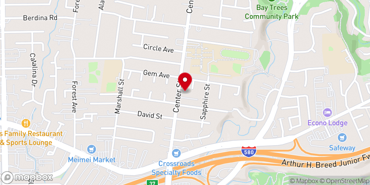 Map showing location of Greek Orthodox Church of the Resurrection