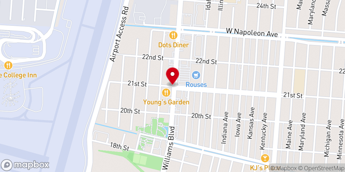 Map showing location of Oasis Tabernacle of Prayer