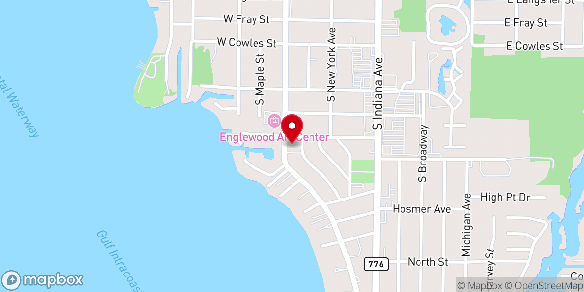 Map showing location of Englewood Community Presbyterian Church Memorial Garden