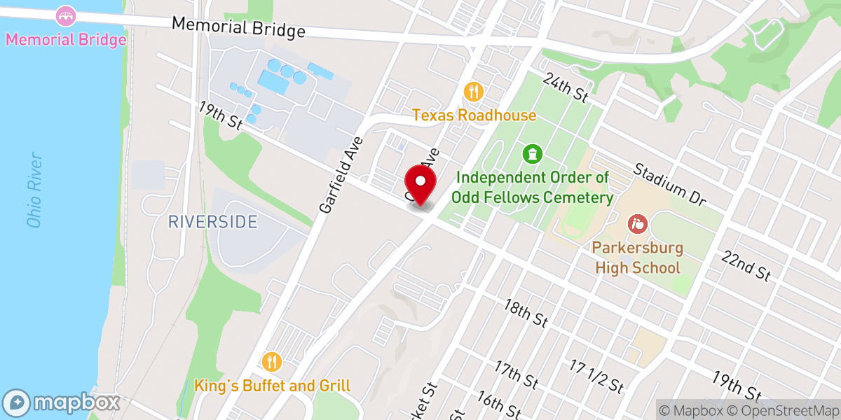 Map showing location of Nineteenth Street Church of God