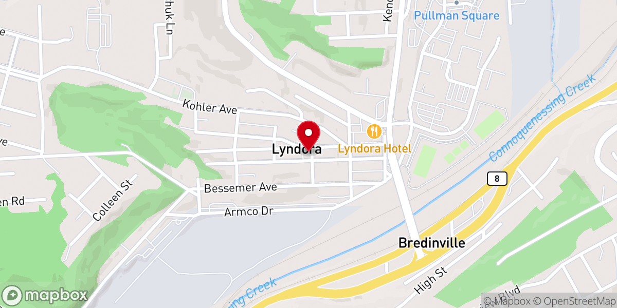 Map showing location of Saint Andrew Orthodox Church
