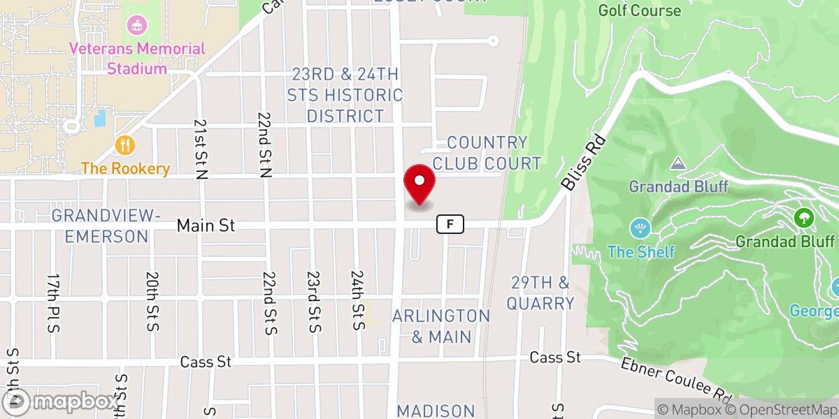 Map showing location of First Congregational Church