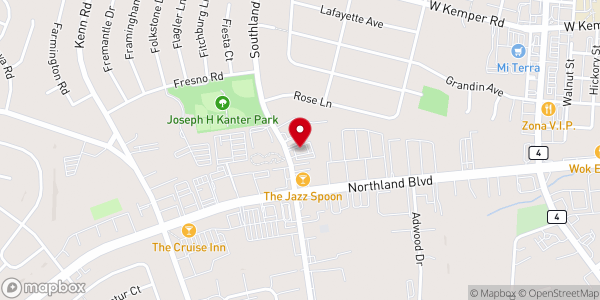 Map showing location of Grace International Church Cincinnati Inc