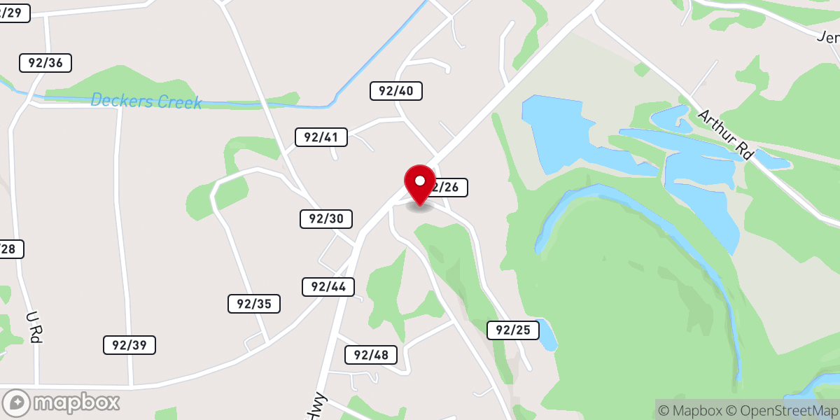 Map showing location of Community Presbyterian Church
