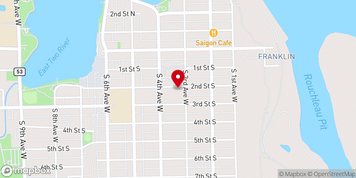 Map showing location of Catholic Parishes Church And Offices