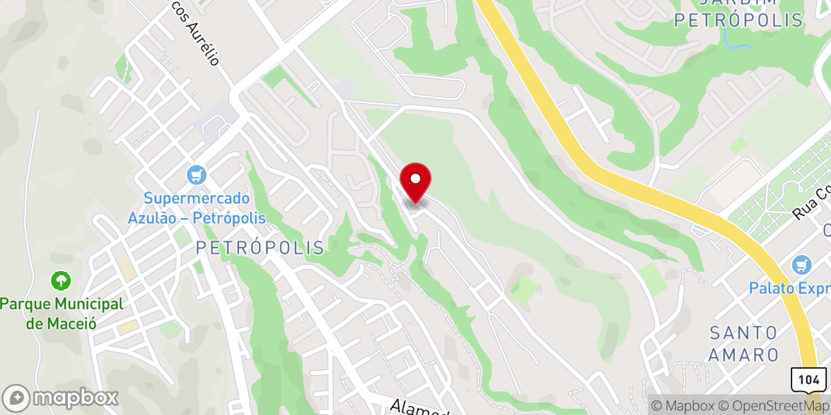 Map showing location of Igreja refúgio pentecostal