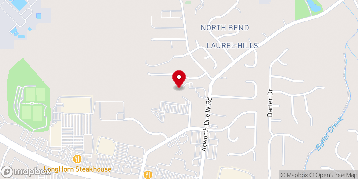 Map showing location of Northwest Baptist Church
