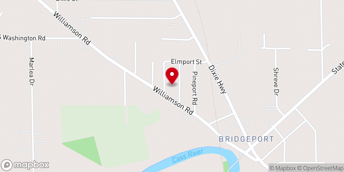 Map showing location of Faith Lutheran Church