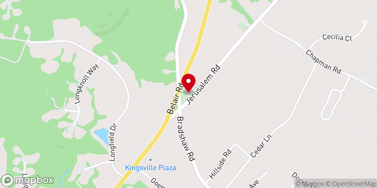 Map showing location of St. John's Episcopal Church