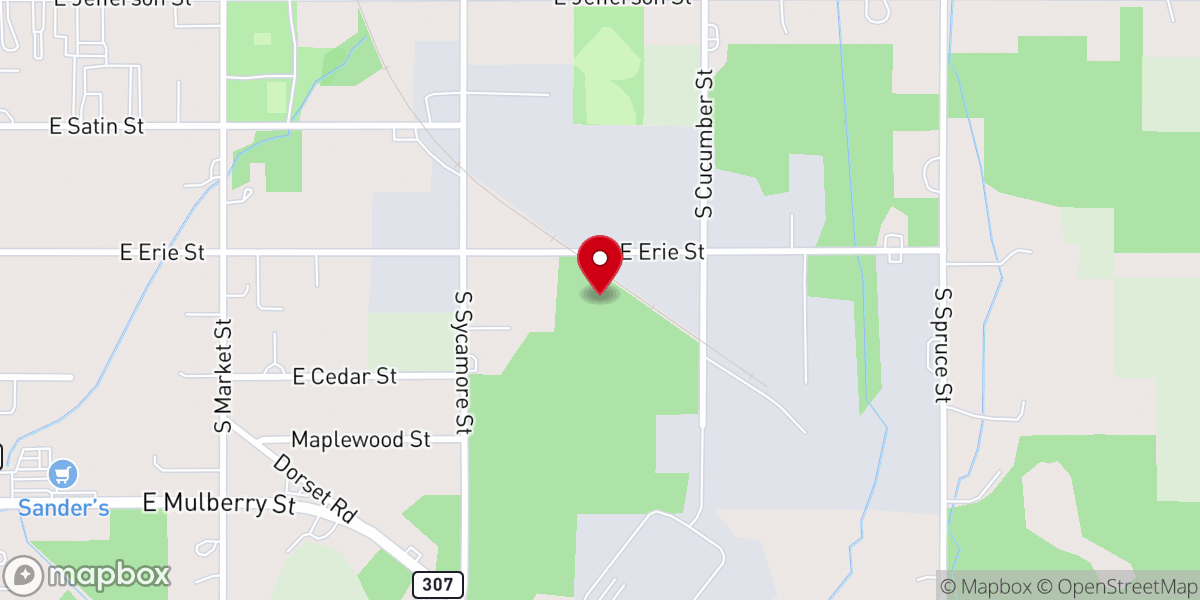 Map showing location of Lenox Federated Church Inc